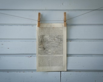 1887 Vintage Tunis & Surroundings Map