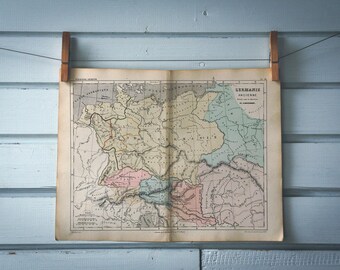 1860s Vintage Map of Germany in Classical Antiquity