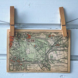 1900 Vintage Bois de Vincennes Karte