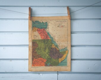 1916 Vintage Northeast Africa Map