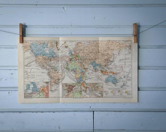 1907 Vintage World Traffic Map