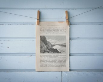 1897 Vintage Rio Grande Lithograph Illustration