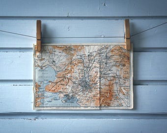1911 Vintage Athens & Surroundings Map