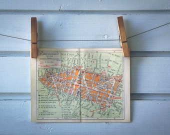 1950s Vintage Bourse Map