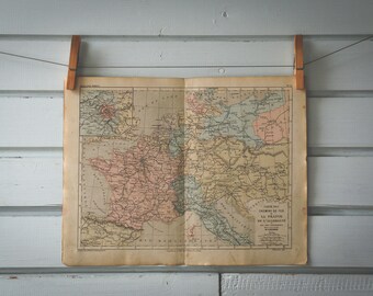 1860s Vintage West Europe Map