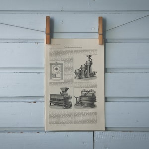 1907 Vintage Chocolate Manufacturing Lithograph Illustration