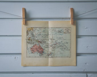 1936 Vintage Oceania Map