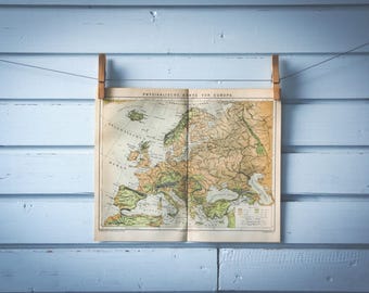 1887 Vintage Map of Europe
