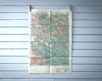 1951 Vintage West Herzegovina Map