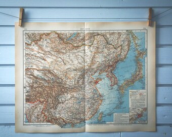 1906 Vintage Map of East Asia