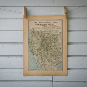 1941 Vintage West USA Map