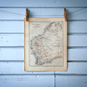 1901 Vintage Westaustralien Karte