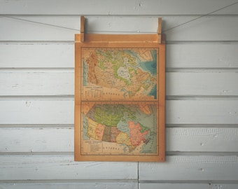 1946 Vintage Map of Canada