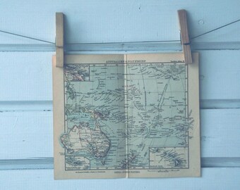 1896 Vintage Oceania Map