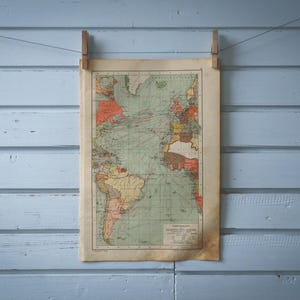 1904 Vintage Karte des Atlantiks