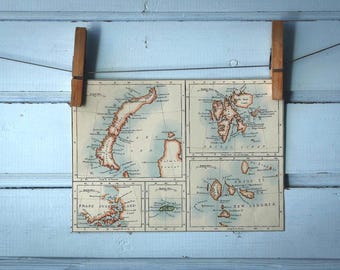 1892 Vintage Barents Sea Islands Map