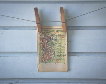 1950s Vintage Saint-Mandé Map