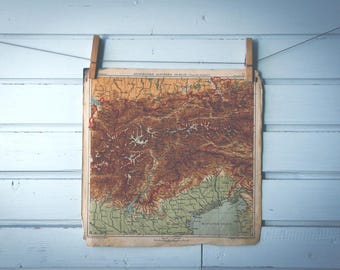 1908 Vintage Map of Western Alps