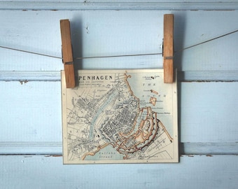 1892 Vintage Copenhagen Map