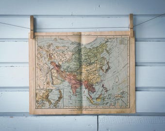1924 Vintage Map of Asia