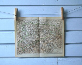 1890 Vintage Saxony Map