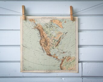 1903 Vintage North America Map