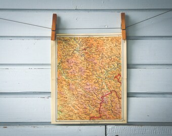1961 Vintage Southeast Bosnia Map