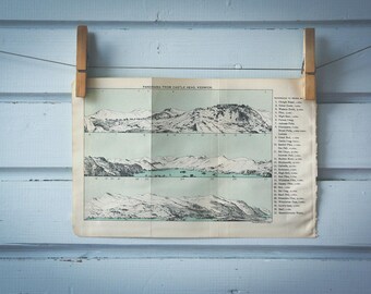 1909 Vintage Panorama from Castle Head Illustration