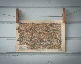1907 Vintage Carinthia Map