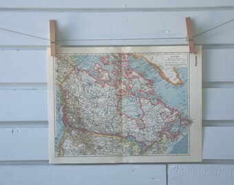 1938 Vintage Canada Map