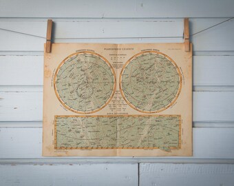 1937 Vintage Celestial Map