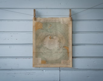 Carte vintage de l'Antarctique 1887