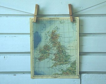 1951 Vintage UK Map
