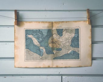 1872 Vintage World Map