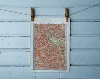 1971 Vintage Užice & Surroundings Map