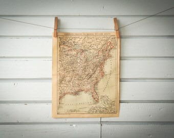 1887 Vintage East USA Map