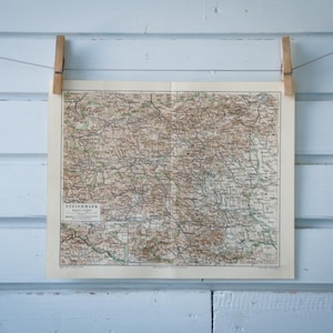1907 Vintage Styria Map