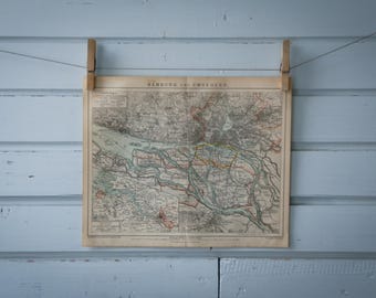 1887 Vintage Hamburg Map