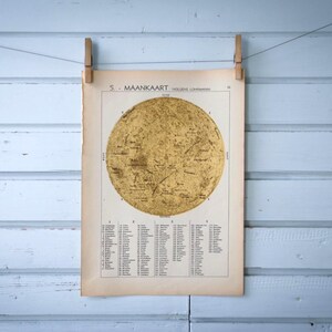 Carte de la Lune vintage 1941