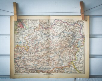 1931 Vintage East Austria Map