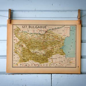 Carte de la Bulgarie vintage 1941