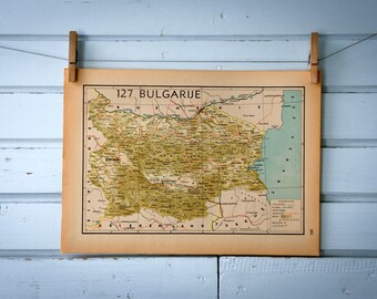 1941 Vintage Bulgaria Map