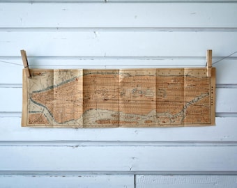 1905 Vintage Map of Manhattan