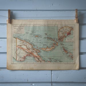Carte Papouasie-Nouvelle-Guinée vintage 1904