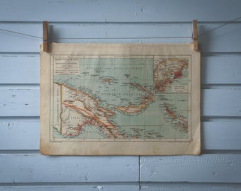 1904 Vintage Papua New Guinea Map