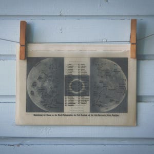 Carte de la Lune vintage 1909
