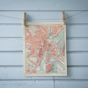 1907 Vintage Szczecin Map