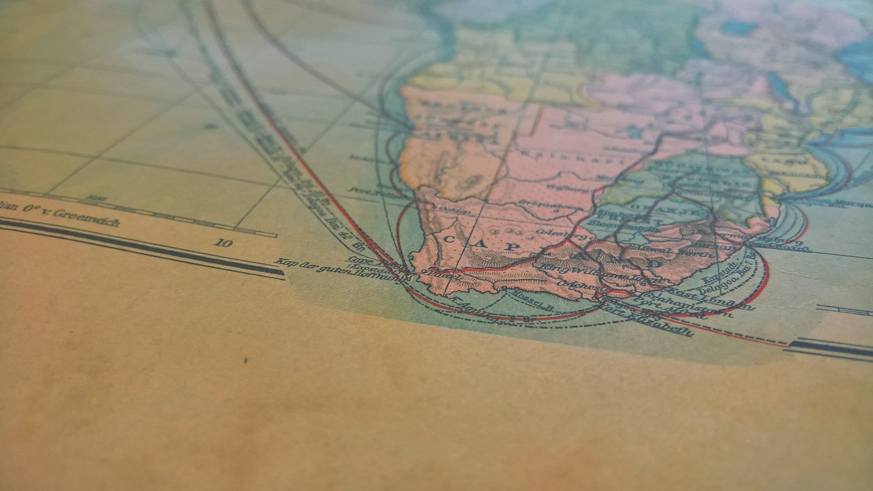 1901 Vintage Map of the Atlantic Ocean