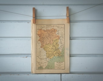 1928 Vintage Murcia Map