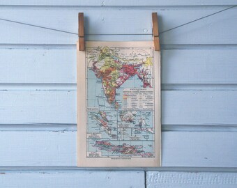 1932 Vintage Map of India